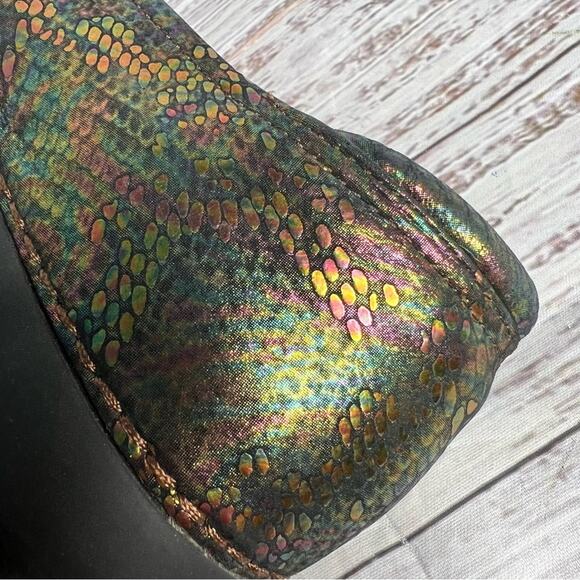 Alegria Petal Thrones Ballet Flats Size 8.5 Multicolor Oil Slick Snake Print - Picture 7 of 12